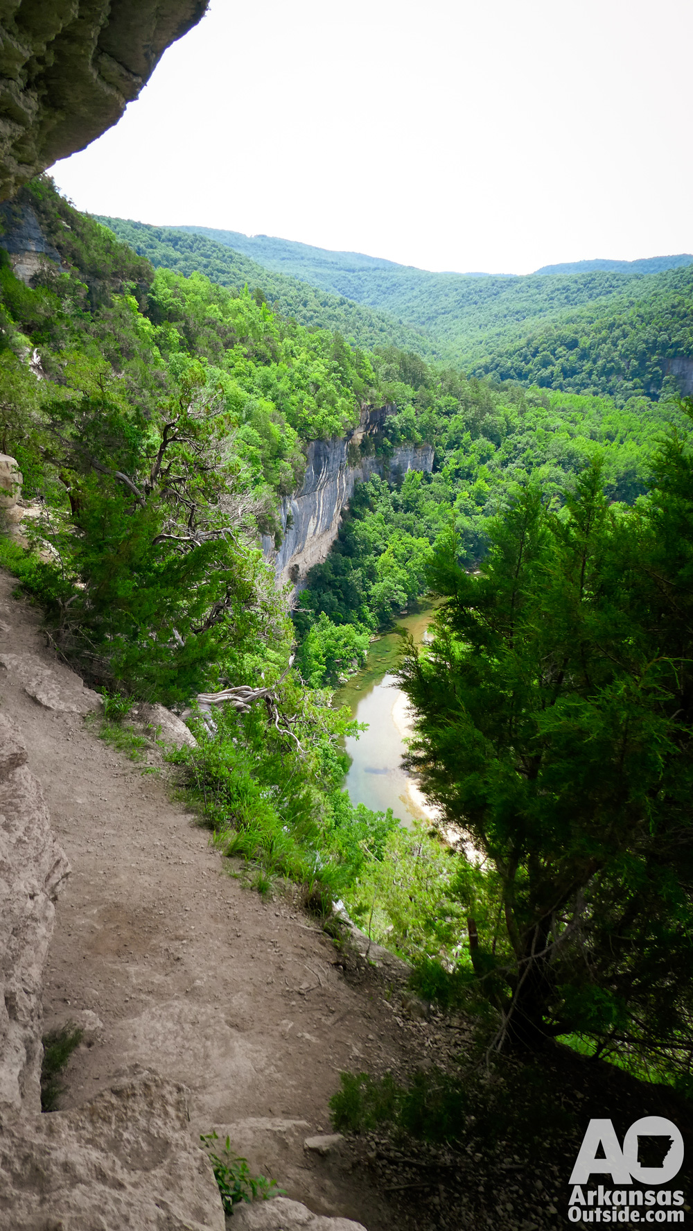 Looking down on the Buffalo National River.