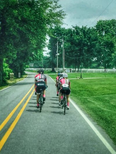 Ladies of CARVE riding in the 2015 Tour de Rock.