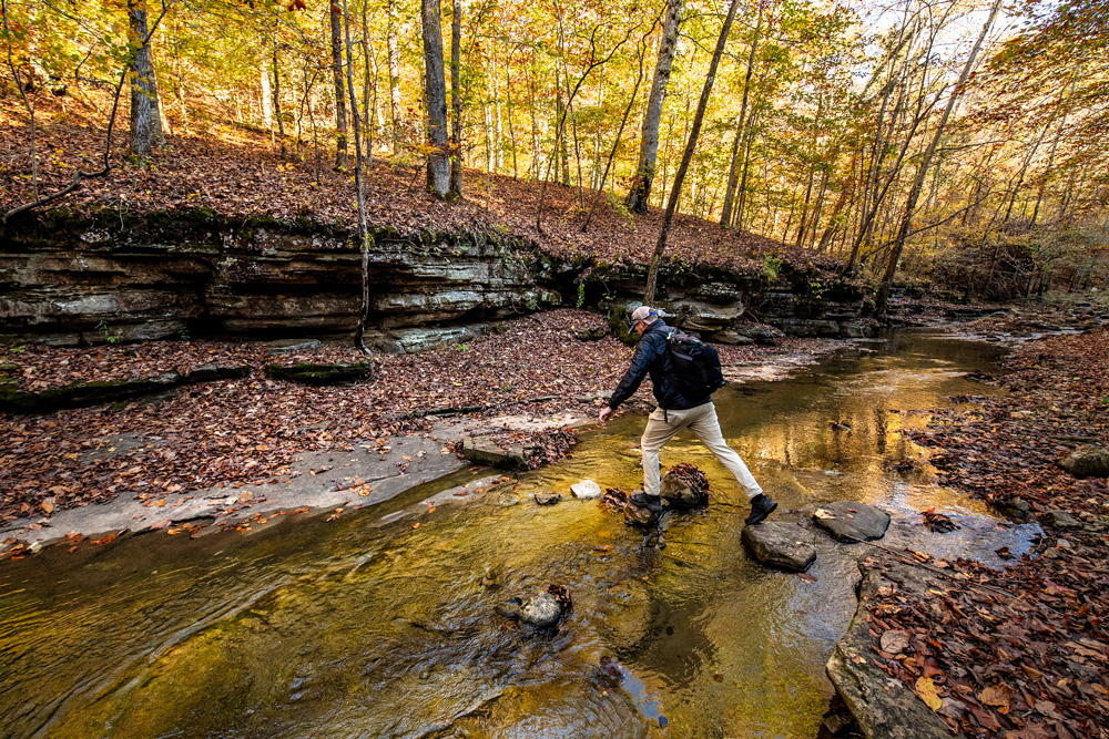 Hiking near Steele Creek. (photo courtesy of ADPHT)