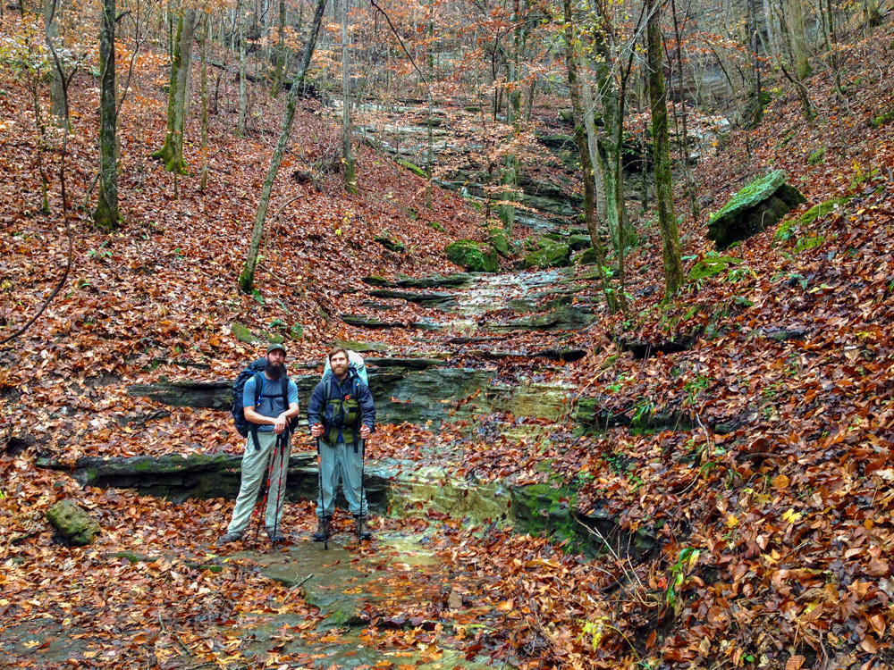 Fall backpacking on the Buffalo River Trail.