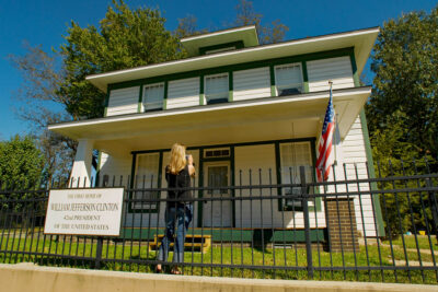 Capturing a piece of history at President William Jefferson Clinton Birthplace Home National Historic Site.