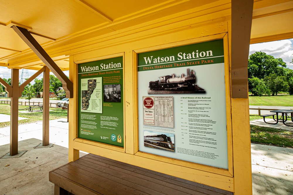One of several stations built in towns along the route.