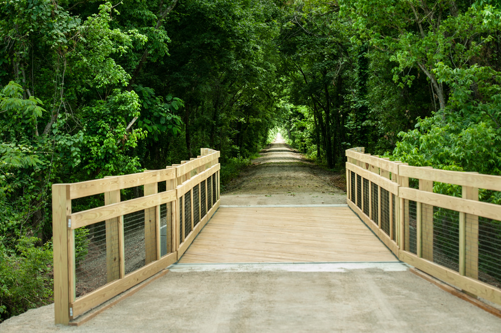 One of numerous bridges currently in place.