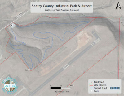 Map of trail construction area.