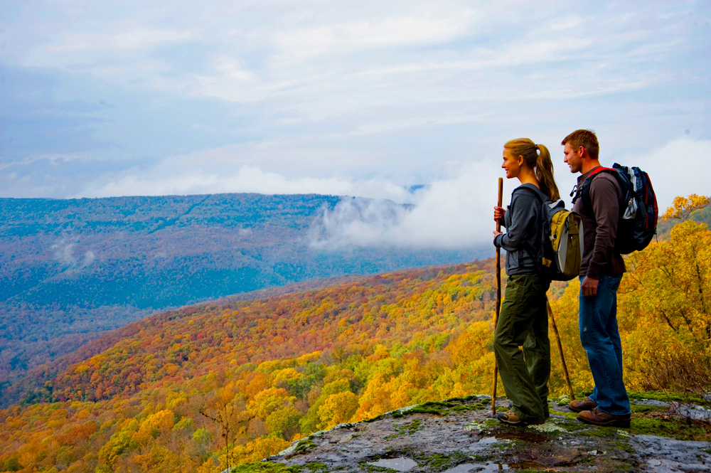 Fall view in the Ozark Mountains of Arkansas.