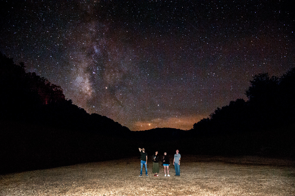 Stargazing near Gilbert, AR on the Buffalo National River. (Photo courtesy of ADPHT)