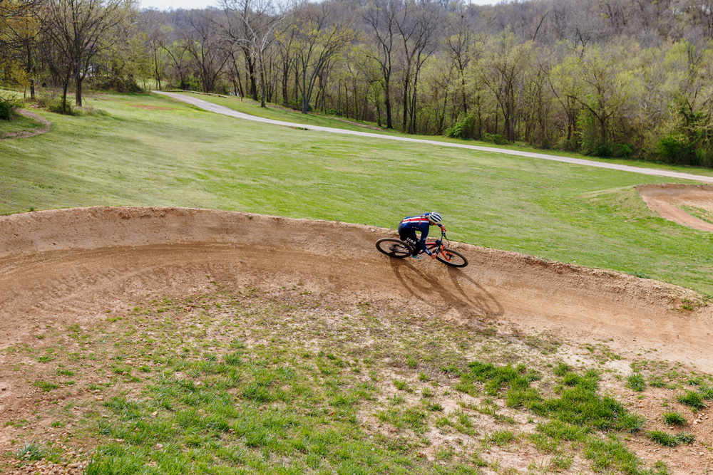 Training at Slaughter Pen in Bentonville, Arkansas. Photo courtesy of Kate Austin Photography.