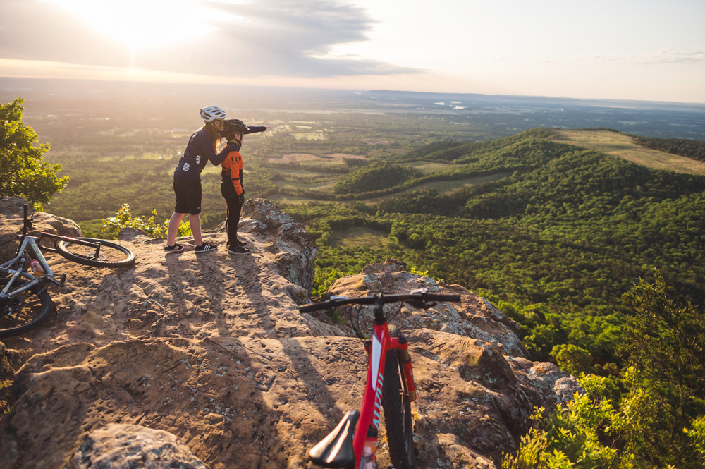 Mountain biking at Mount Nebo State Park.