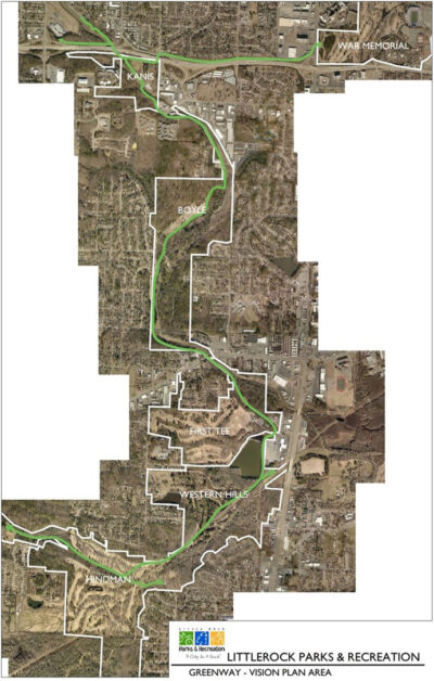 Proposed Tri-Creek Greenway Map.