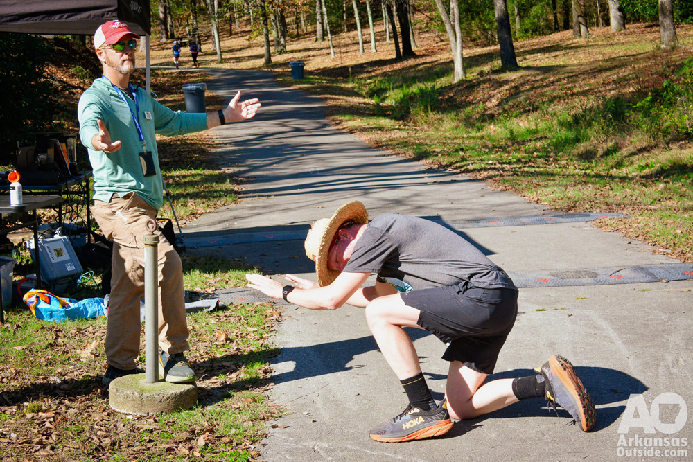 Some runners were very thankful to Mike for making this event happen. (Mike on the left)