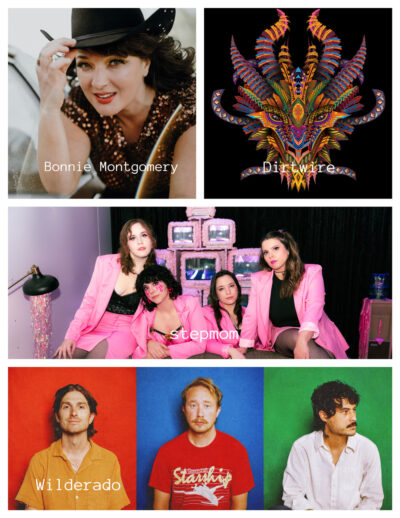 Musical artists on the schedule.