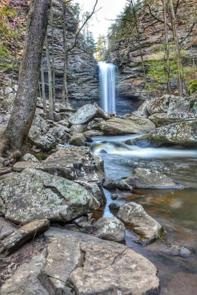 Arkansas Winter Waterfalls - Cedar Falls at Petit Jean State Park.