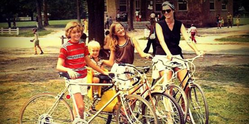 Riding with the family in Williamsburg, VA. (Me and my Huffy in the front of the photo.)