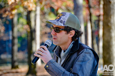 First Gentleman, Bryan Sanders speaking at the ribbon-cutting.