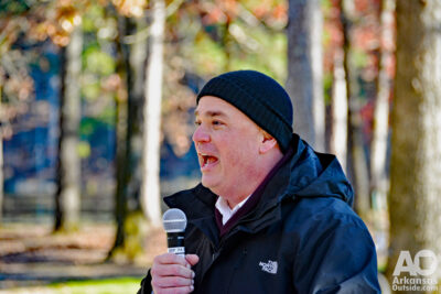 ADPHT Secretary, Shea Lewis speaking at the ceremony.