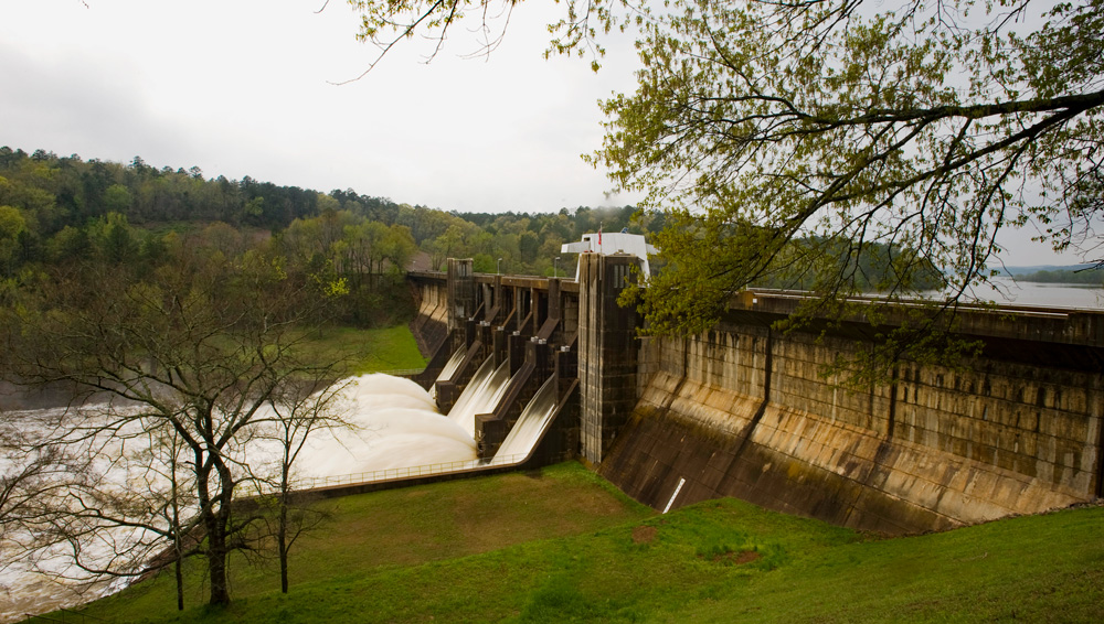 Lake Nimrod Dam. (Photo courtesy of the Arkansas Department of Parks, Heritage and Tourism.)