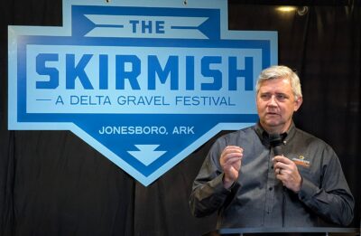 Craig Rickart, Executive Director of the Jonesboro Advertising and Promotions makes the announcement.