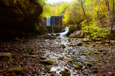 Mirror Lake Falls at Blanchard Springs Recreation Area. (Arkansas Outside Photo)