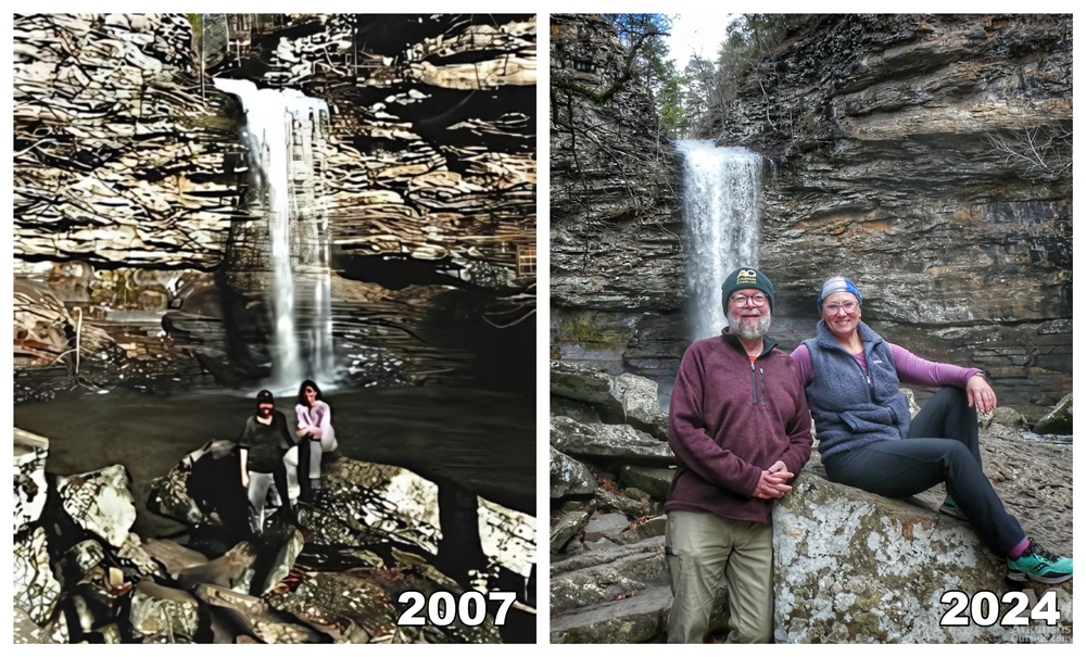 A trip down memory lane. 17 years of hiking the Petit Jean State Park hiking trails.