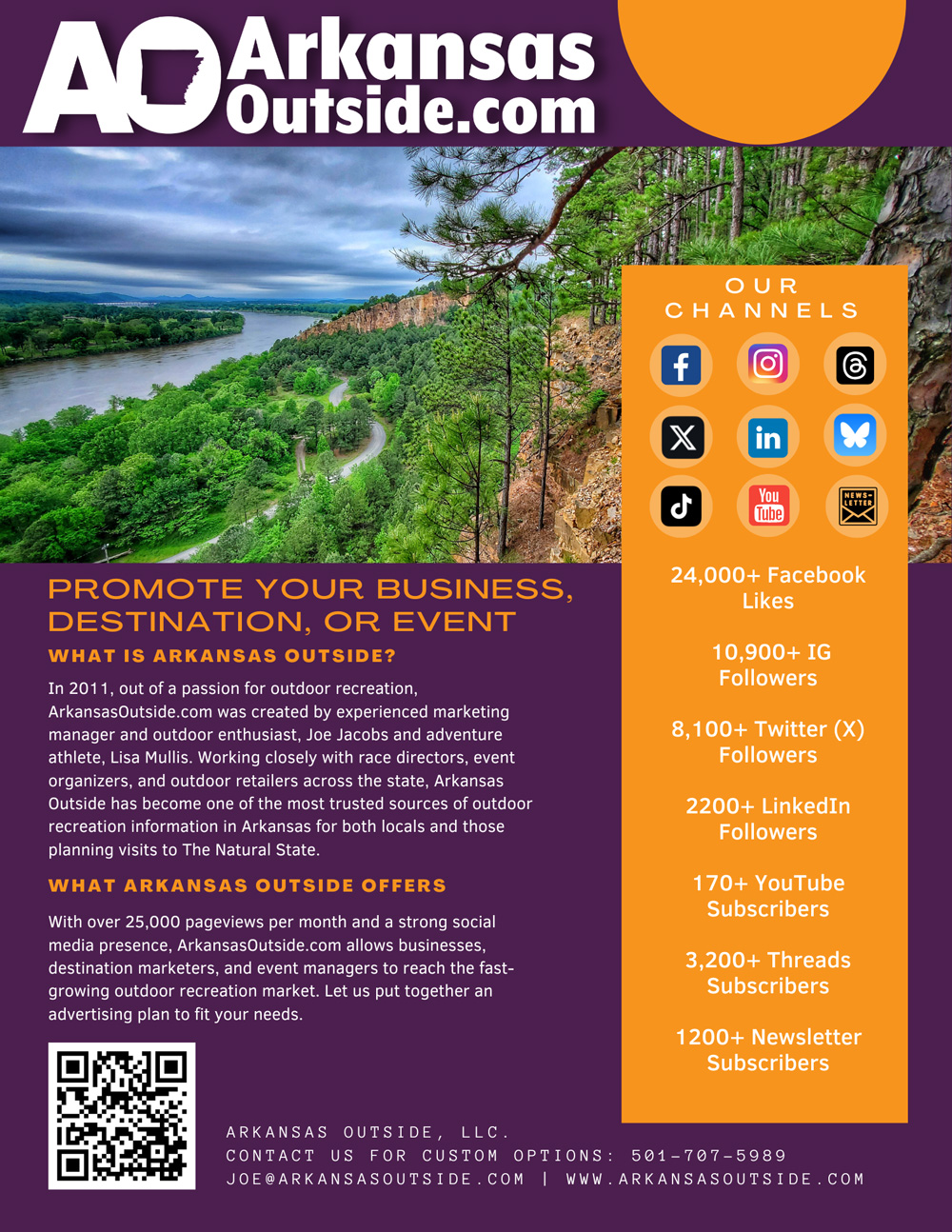Advertising and promoting with ArkansasOutside.com. Support Arkansas Outside
