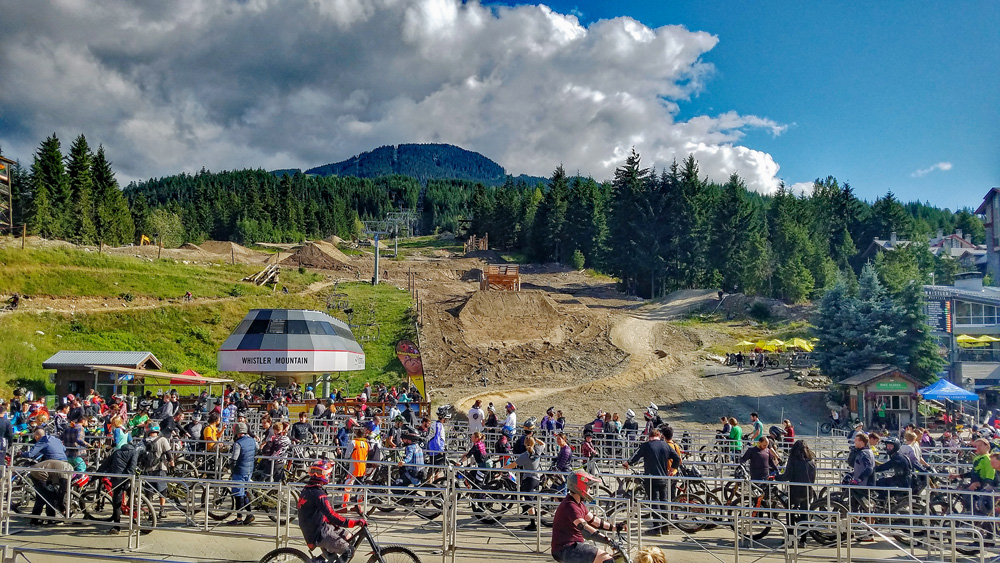Lift-assist at the base of Whistler Mountain in Canada.