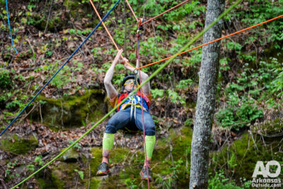 Rope work and rock climbing are often a part of adventure races.