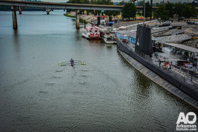 How many types of boats/ships can we get in one photo?