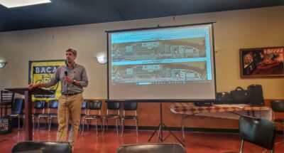 Director of Public Works, John Honeywell presents plans for "Closing the Loop" options.