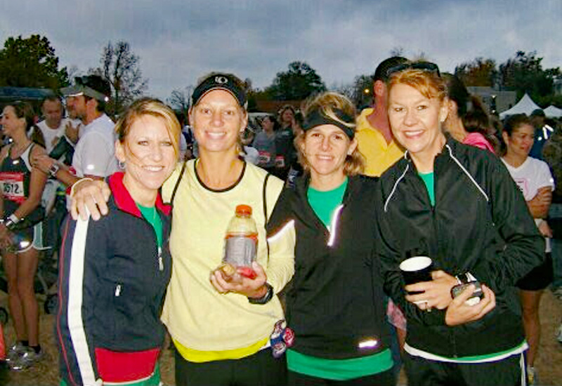 Angie Swaim on the far right was the first person to tell me she thought I had what it takes to run a marathon. Stacey, Cindy Naylor, Heather Mainord, Angie Swaim
