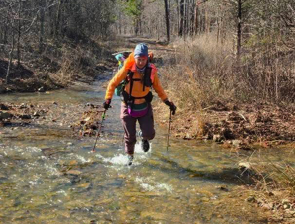 Hiking the Ouachita National Recreation Trail. (photo courtesy of Debbie Rigby)