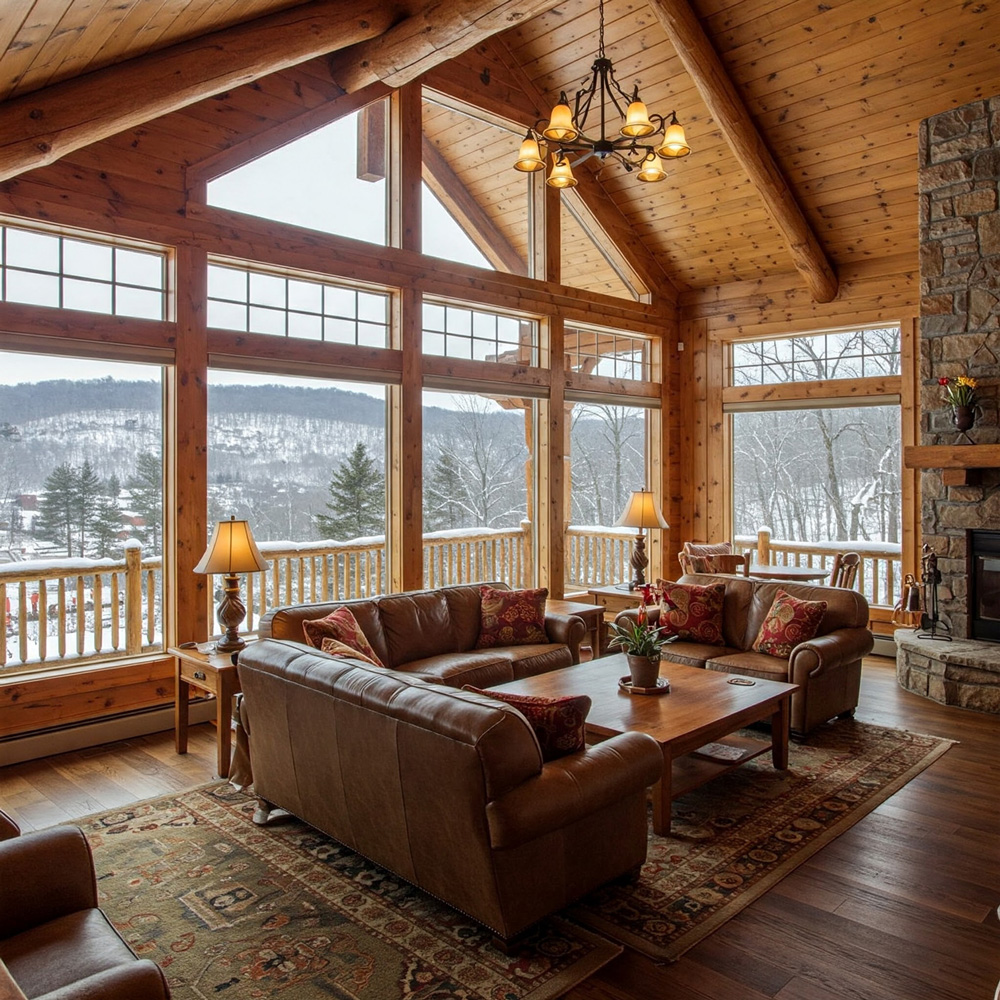 Architectural rendering of the proposed main lodge room.