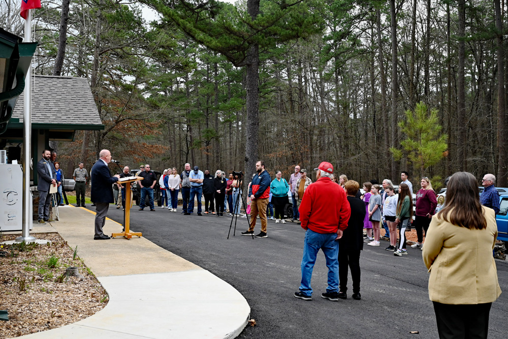 A large group attended the ceremony.