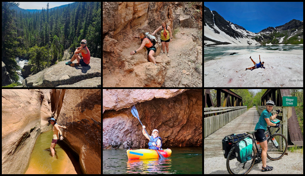 Stacey on various adventures.