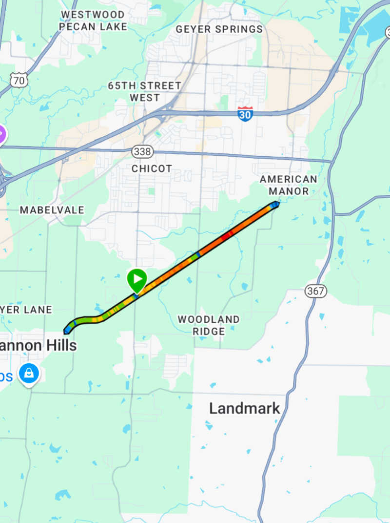 GPS of the current trail.