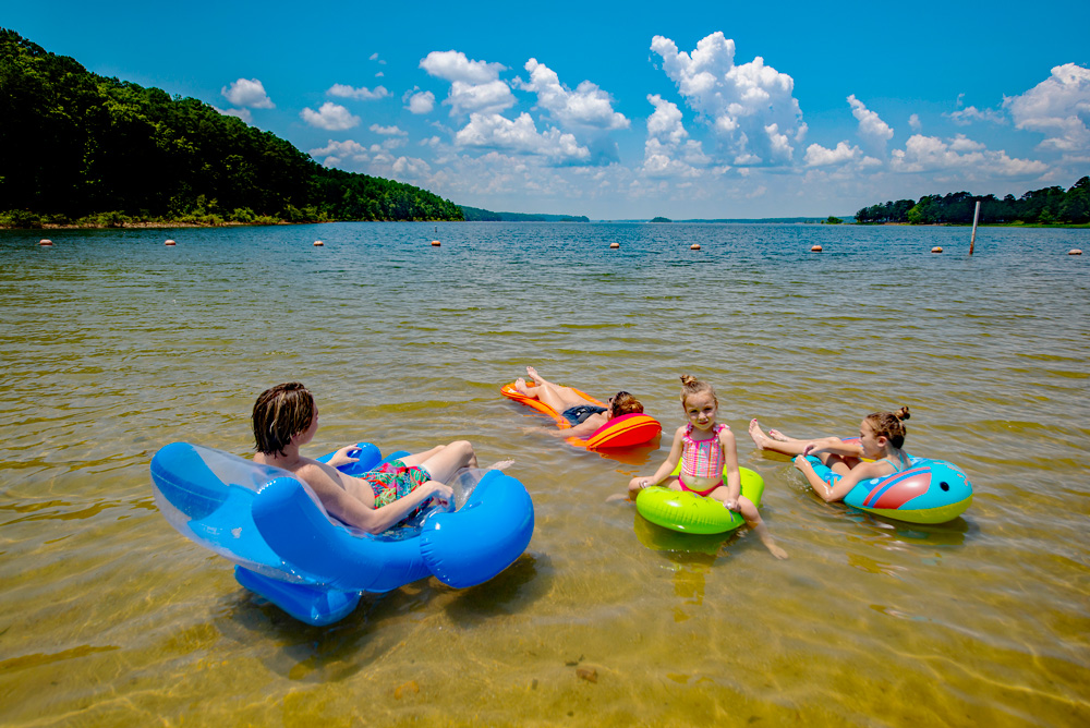Enjoying the clear waters of DeGray Lake. lakeside campgrounds in Arkansas