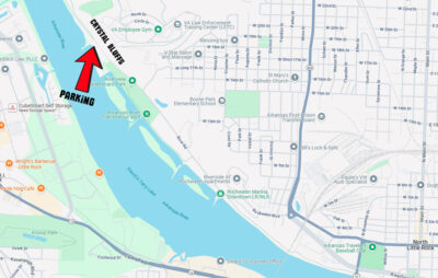Grand Opening parking map.