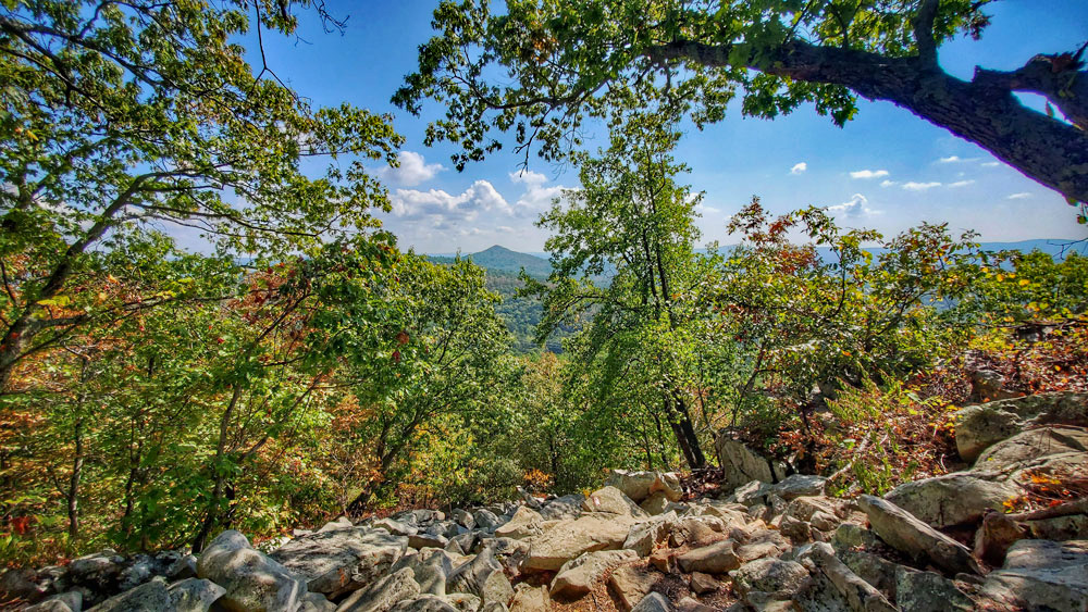 Stopping for the view on the West Summit Trail.