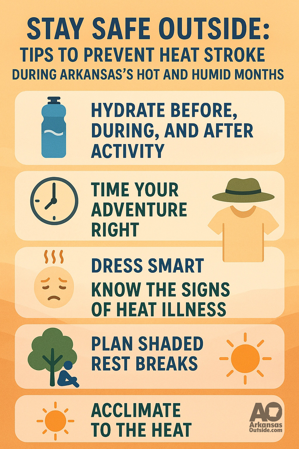 prevent heat stroke outdoors, infographic, meme