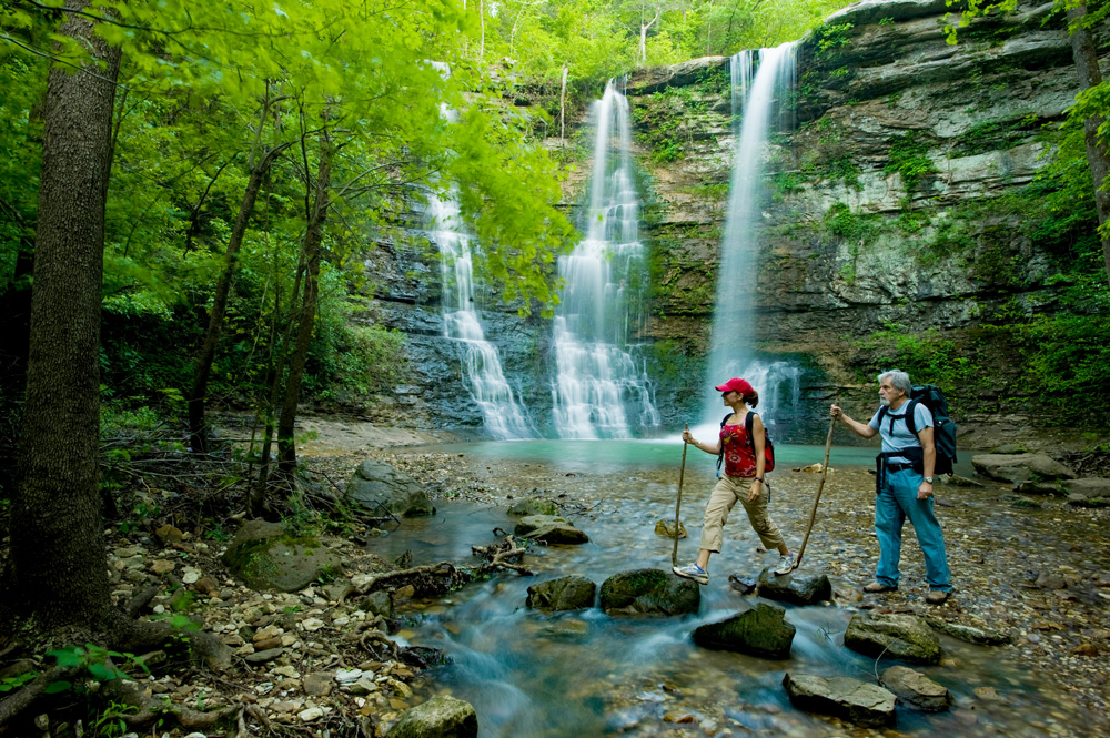 Waterfall "hunting" is a popular pastime in Arkansas.