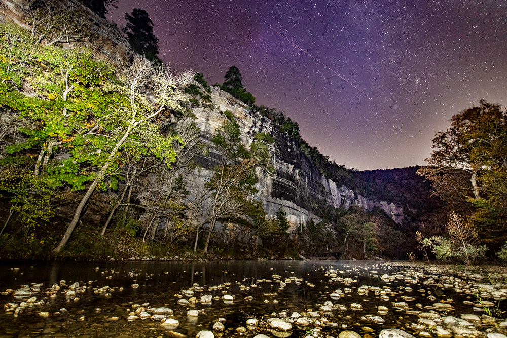 The "Fireworks Show" at Buffalo National River.
