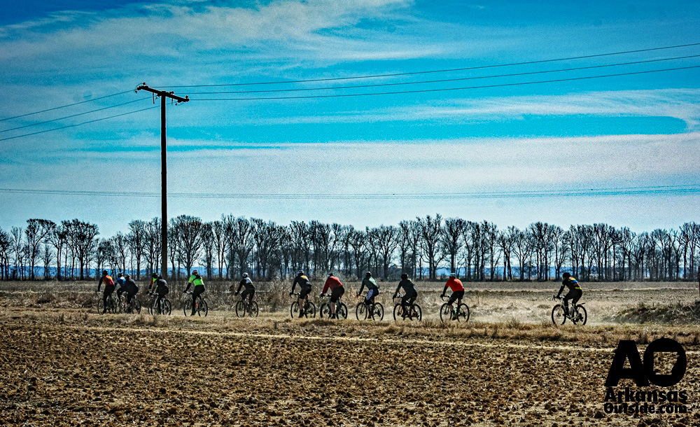 Gravel Bicyclists in Northeast Arkansas.
