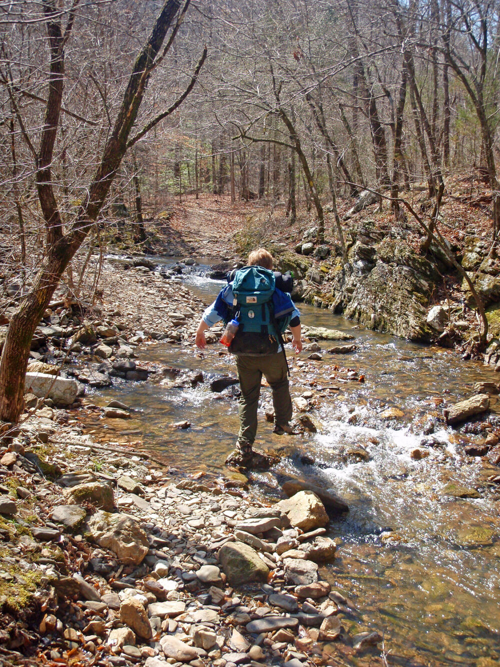 One of many stream crossings on the Eagle Rock Loop.