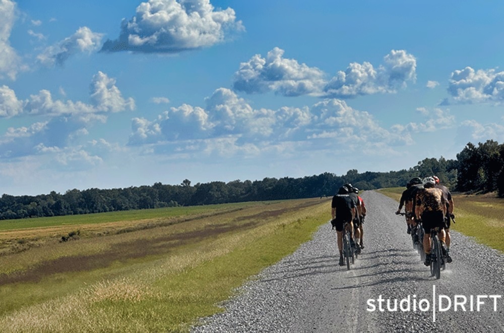 The route features rolling hills and wide-open Delta farmlands.