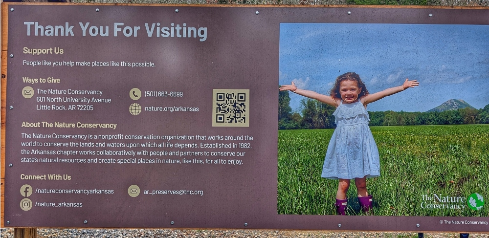 Trailhead sign on the way out.