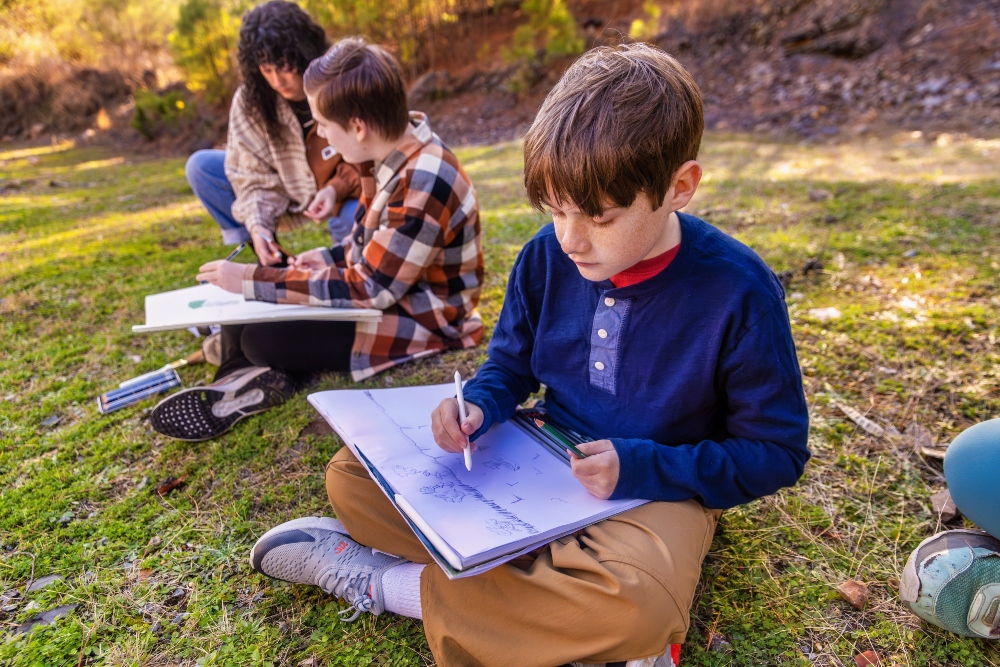 The plan is for students to spend class time outside at the school.
