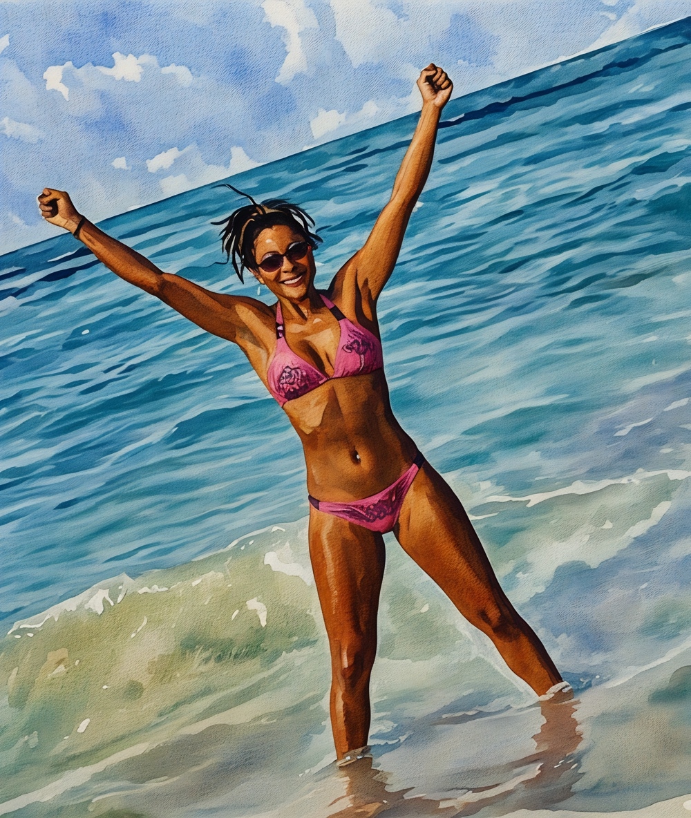 Kristi feeling strong and fit.