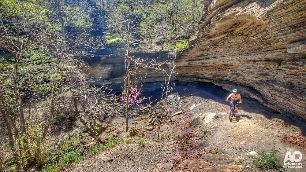Riding at Devil's Den State Park.