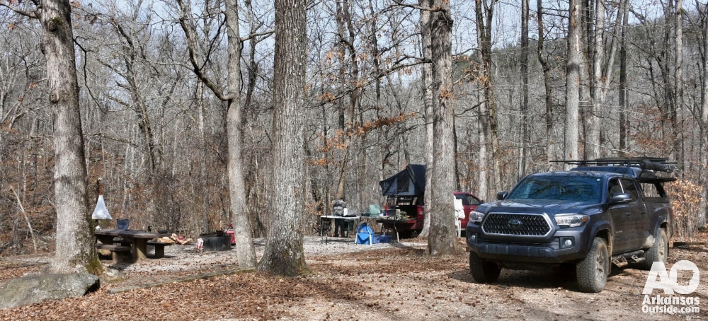 Site 8 at Richland Creek Campground.
