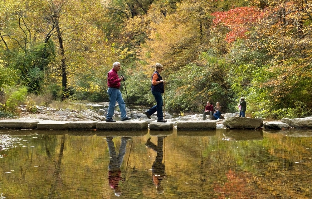 Hiking Trails lead from the campground and can take you all the way to downtown Hot Springs.