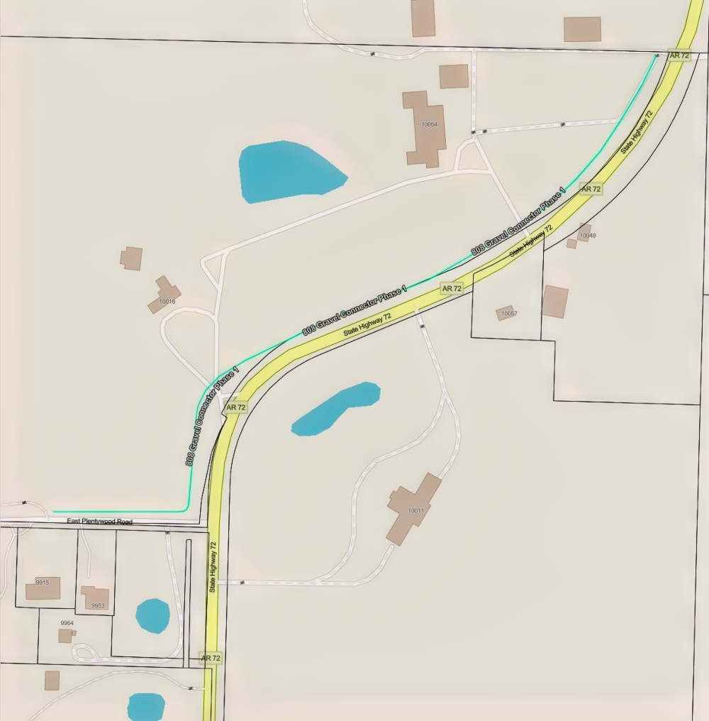 Map showing proposed separated trail.